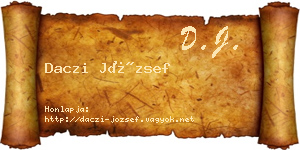 Daczi József névjegykártya